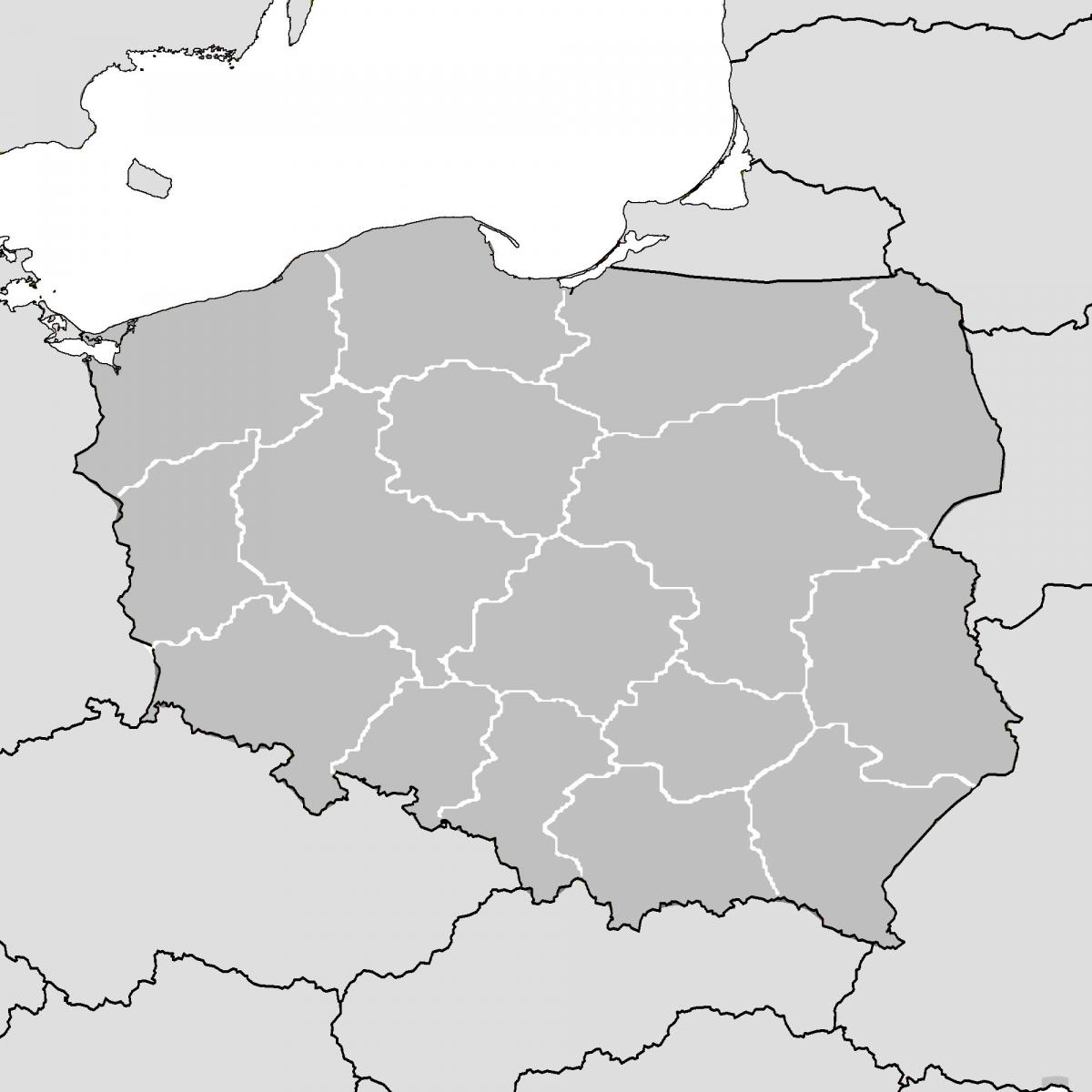 Empty Poland map