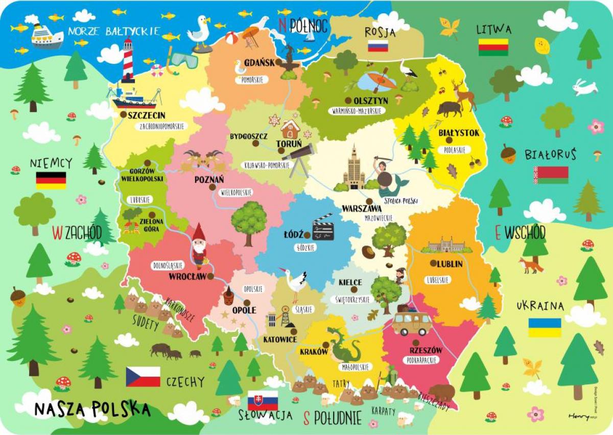 Poland tourist attractions map