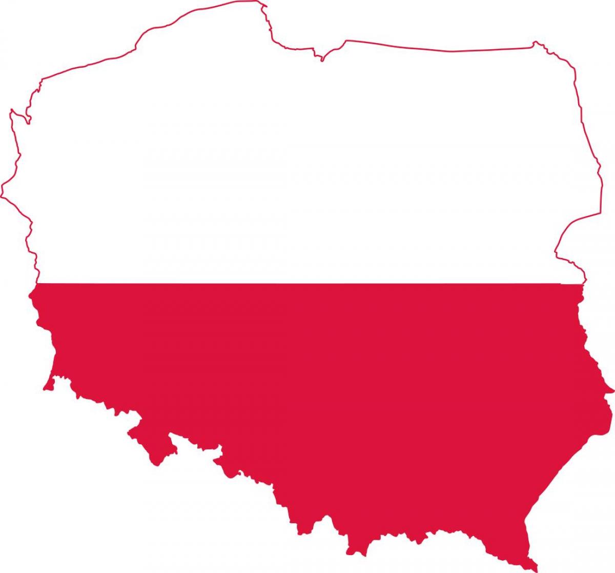 Map of Poland flag