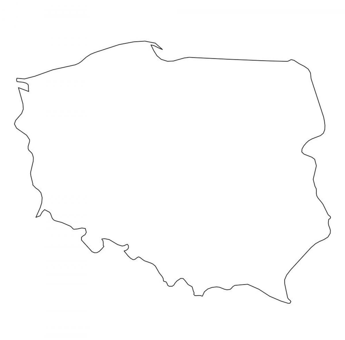Poland contours map