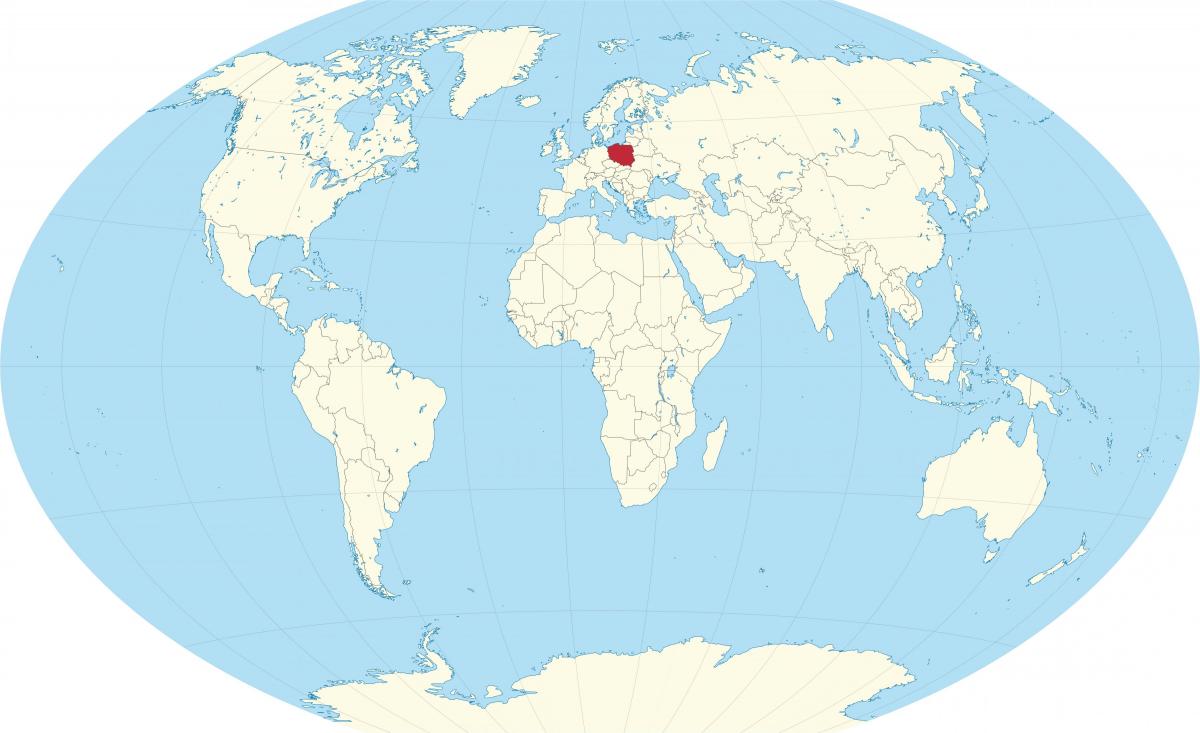 Poland location on world map